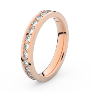 Zlatý dámský prsten DF 3894 z růžového zlata, s brilianty 53