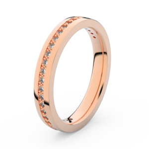 Zlatý dámský prsten DF 3896 z růžového zlata, s briliantem 46