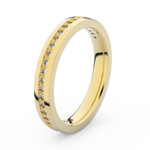 Zlatý dámský prsten DF 3896 ze žlutého zlata, s briliantem 46