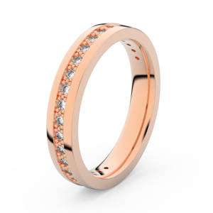 Zlatý dámský prsten DF 3897 z růžového zlata, s briliantem 48