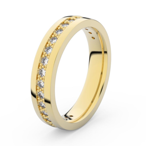 Zlatý dámský prsten DF 3898 ze žlutého zlata, s briliantem 51