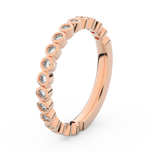 Zlatý dámský prsten DF 3899 z růžového zlata, s briliantem 46