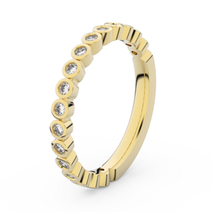 Zlatý dámský prsten DF 3899 ze žlutého zlata, s briliantem 48