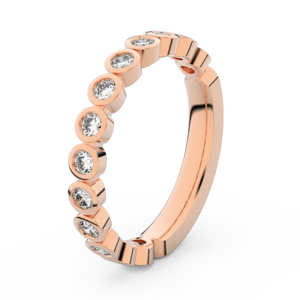 Zlatý dámský prsten DF 3900 z růžového zlata, s briliantem 46
