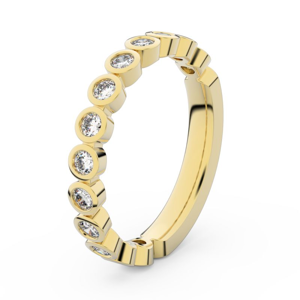 Zlatý dámský prsten DF 3900 ze žlutého zlata, s briliantem 46