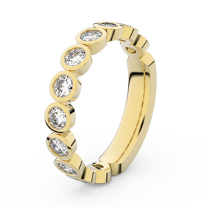 Zlatý dámský prsten DF 3901 ze žlutého zlata, s briliantem 48