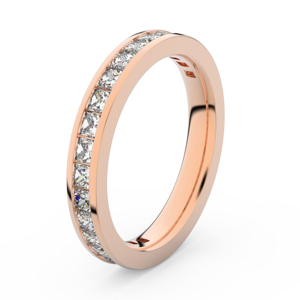 Zlatý dámský prsten DF 3907 z růžového zlata, s briliantem 46