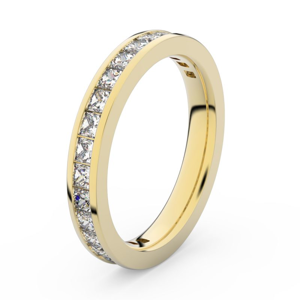 Zlatý dámský prsten DF 3907 ze žlutého zlata, s briliantem 46