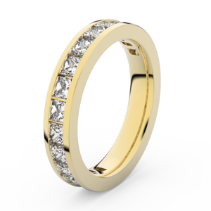 Zlatý dámský prsten DF 3908 ze žlutého zlata, s briliantem 46