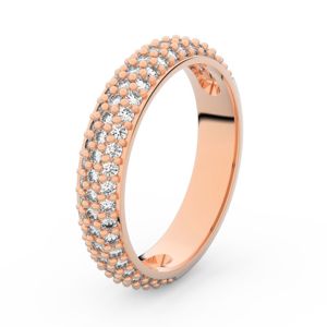 Zlatý dámský prsten DF 3912 z růžového zlata, s briliantem 46