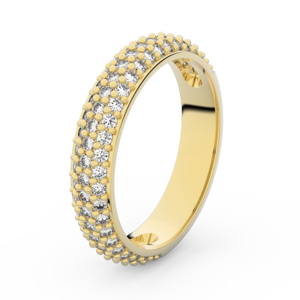 Zlatý dámský prsten DF 3912 ze žlutého zlata, s briliantem 58