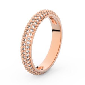 Zlatý dámský prsten DF 3918 z růžového zlata, s briliantem 47