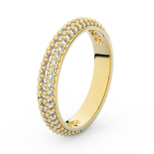Zlatý dámský prsten DF 3918 ze žlutého zlata, s briliantem 46