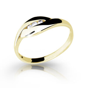 Zlatý prsten DF 1618 ze žlutého zlata, s briliantem 65
