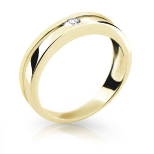 Zlatý prsten DF 1710 ze žlutého zlata, s briliantem 50