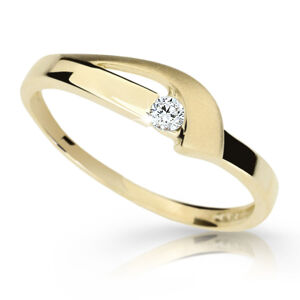 Zlatý prsten DF 1779 ze žlutého zlata, s briliantem 51