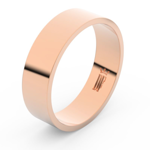 Zlatý snubní prsten FMR 1G60 z růžového zlata, bez kamene 50