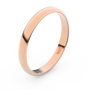Zlatý snubní prsten FMR 2A30 z růžového zlata, bez kamene 61