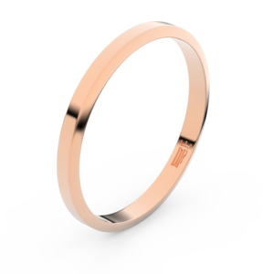 Zlatý snubní prsten FMR 4A25 z růžového zlata, bez kamene 46