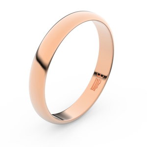 Zlatý snubní prsten FMR 2B35 z růžového zlata, bez kamene 50