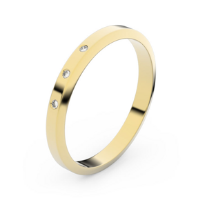 Zlatý snubní prsten FMR 4A25 ze žlutého zlata, S3 49
