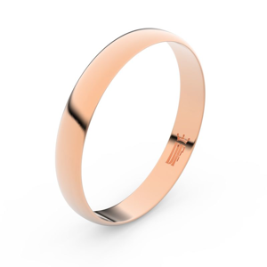 Zlatý snubní prsten FMR 4C35 z růžového zlata, bez kamene 50