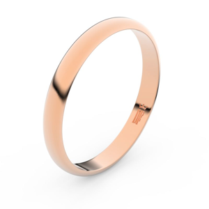 Zlatý snubní prsten FMR 4F30 z růžového zlata, bez kamene 51
