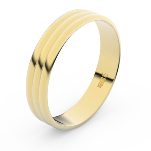 Zlatý snubní prsten FMR 4J47 ze žlutého zlata 54