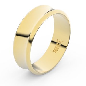 Zlatý snubní prsten FMR 5B70 ze žlutého zlata, bez kamene 53