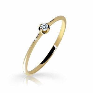 Zlatý zásnubní prsten DF 2931, žluté zlato, s briliantem 51